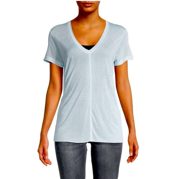 ⭐️ HELMUT LANG ⭐️V-NECK SHORT SLV T-SHIRT SIZE: XS - Picture 1 of 2